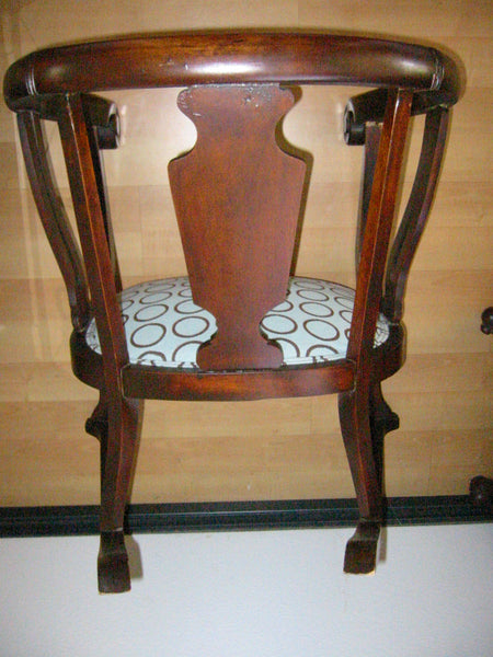 William IV Style Antique Mahogany Rocking Chair Updated Upholstery