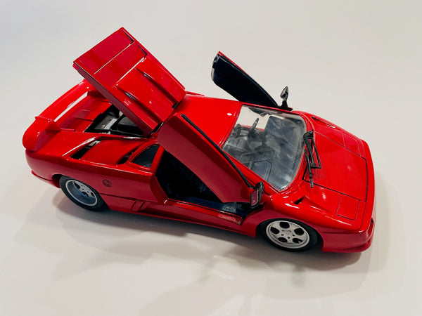 Red Dicast Lamborghini Maisto Sport Model Car Black Interior