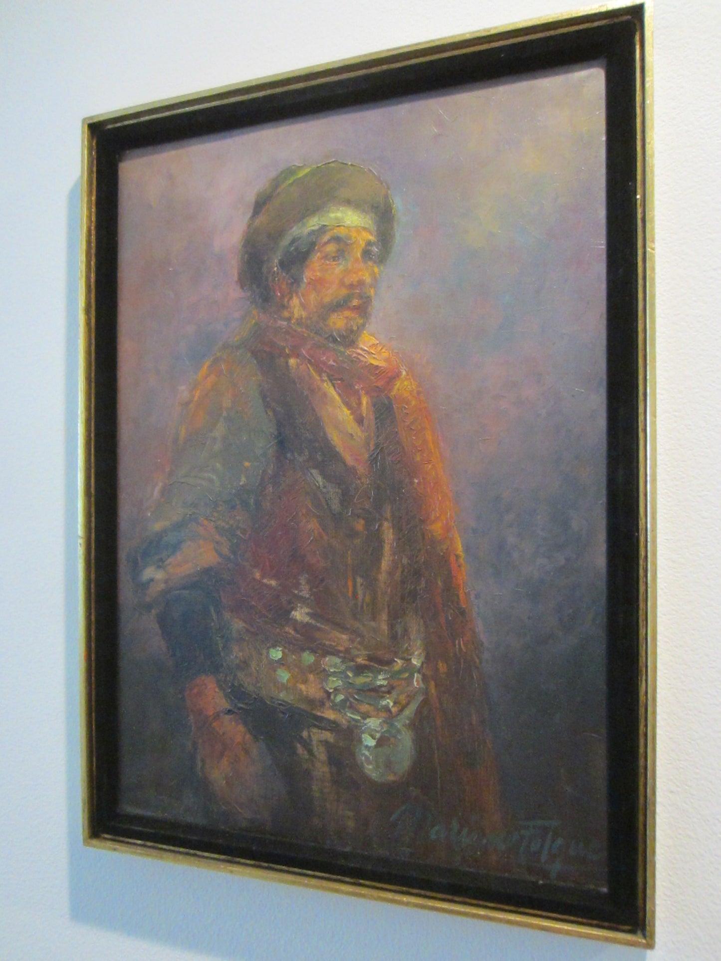 Impressionist Ethnic Portrait Oil On Canvas Signed Mariano Folque