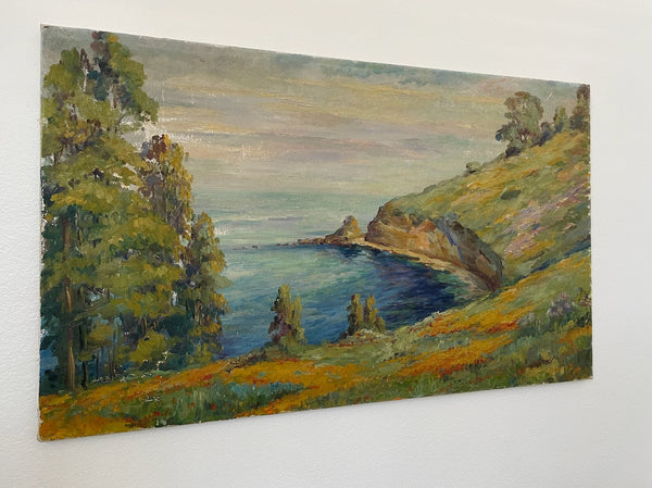 Impressionist Seaview Painting Oil On Stretched Canvas