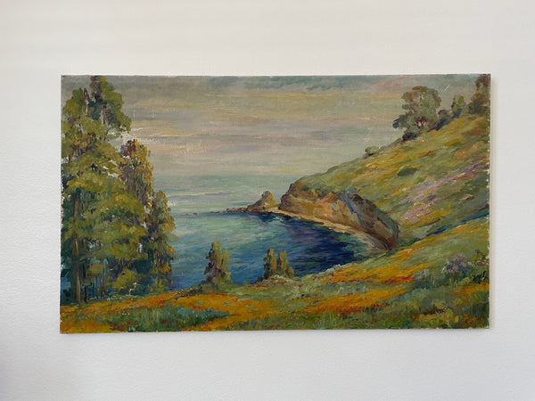 Impressionist Seaview Painting Oil On Stretched Canvas