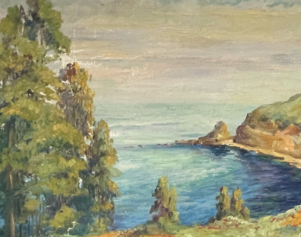 Impressionist Seaview Painting Oil On Stretched Canvas