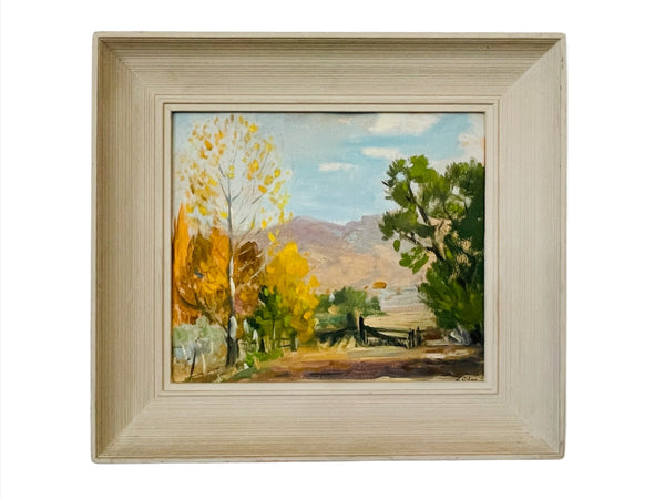 Leonard Scheu California Landscape Signed Oil On Canvas Titled October