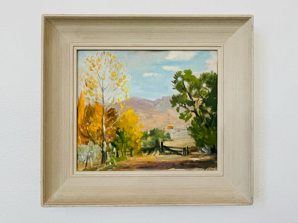 Leonard Scheu California Landscape Signed Oil On Canvas Titled October