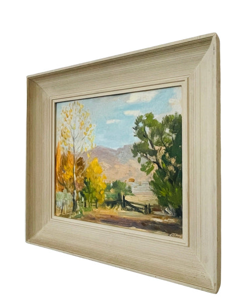 Leonard Scheu California Landscape Signed Oil On Canvas Titled October