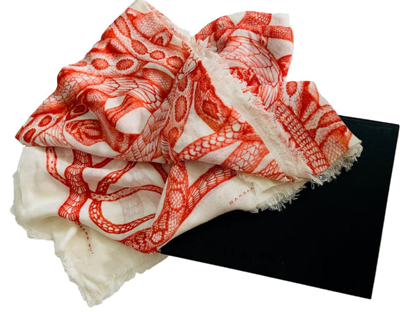 Barbara Bui Orange Snakes Shawl