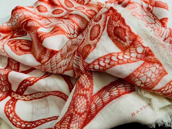 Barbara Bui Orange Snakes Shawl
