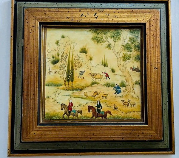 Miniature Painting Haji Mosavvar Olmolki Scripted Signed