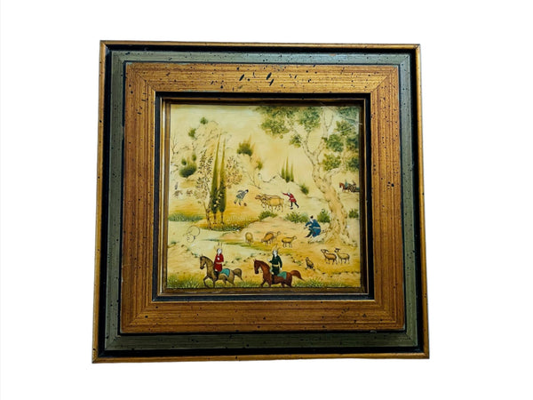 Miniature Painting Haji Mosavvar Olmolki Scripted Signed