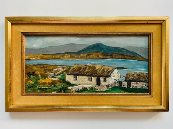 Seaview Mountain View Beach House Painting On Canvas 