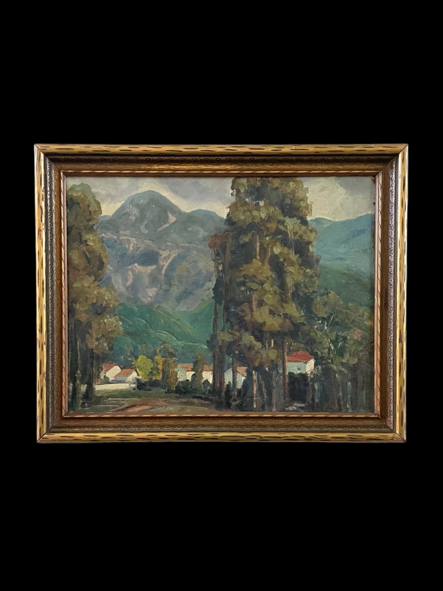 Plein Air Mountain View California Nature Scenery Oil On Canvas