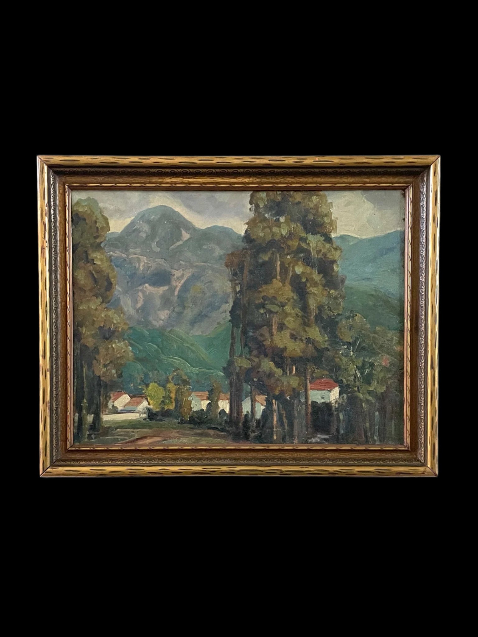 Plein Air Mountain View California Nature Scenery Oil On Canvas
