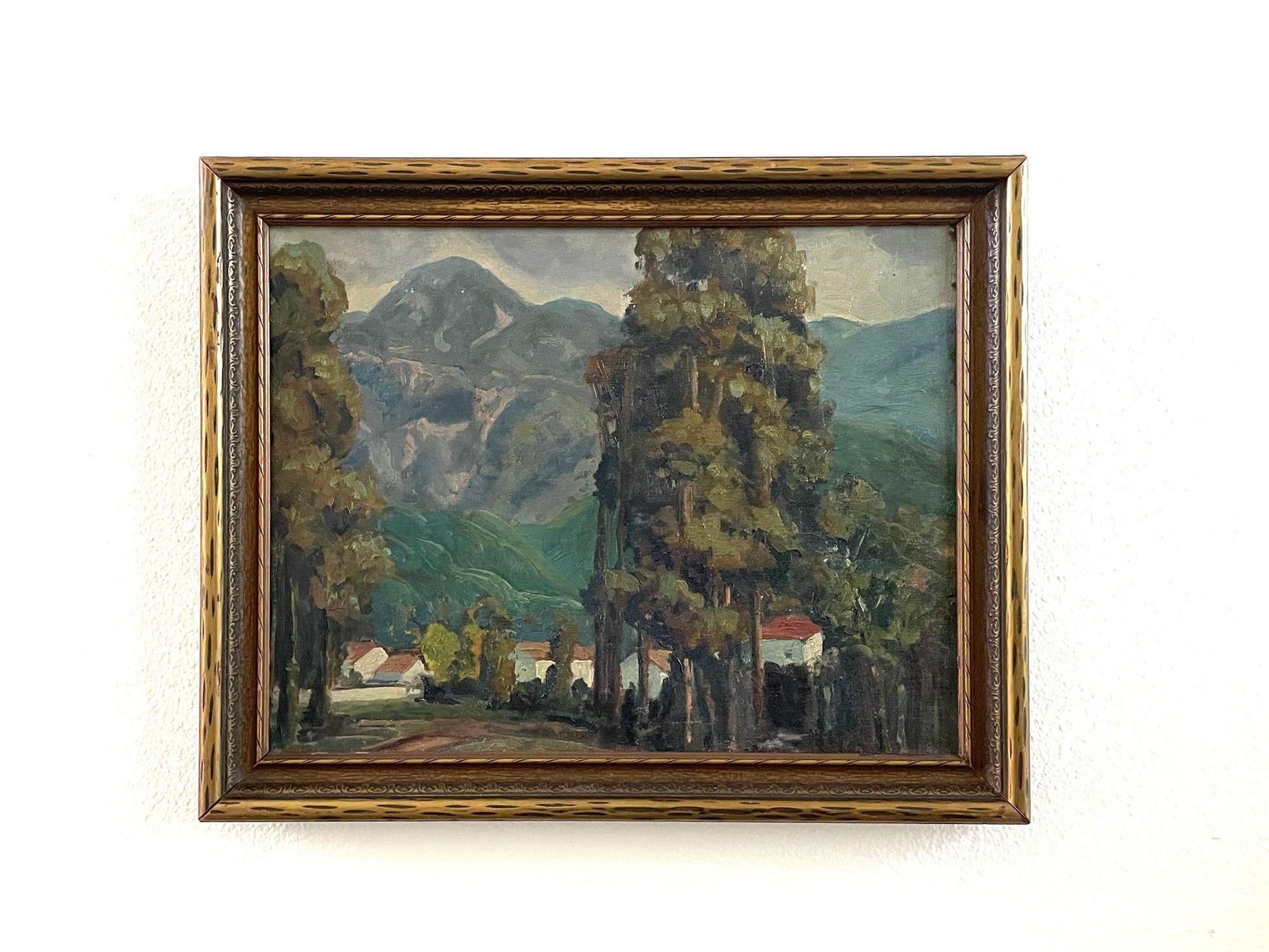 Plein Air Mountain View California Nature Scenery Oil On Canvas