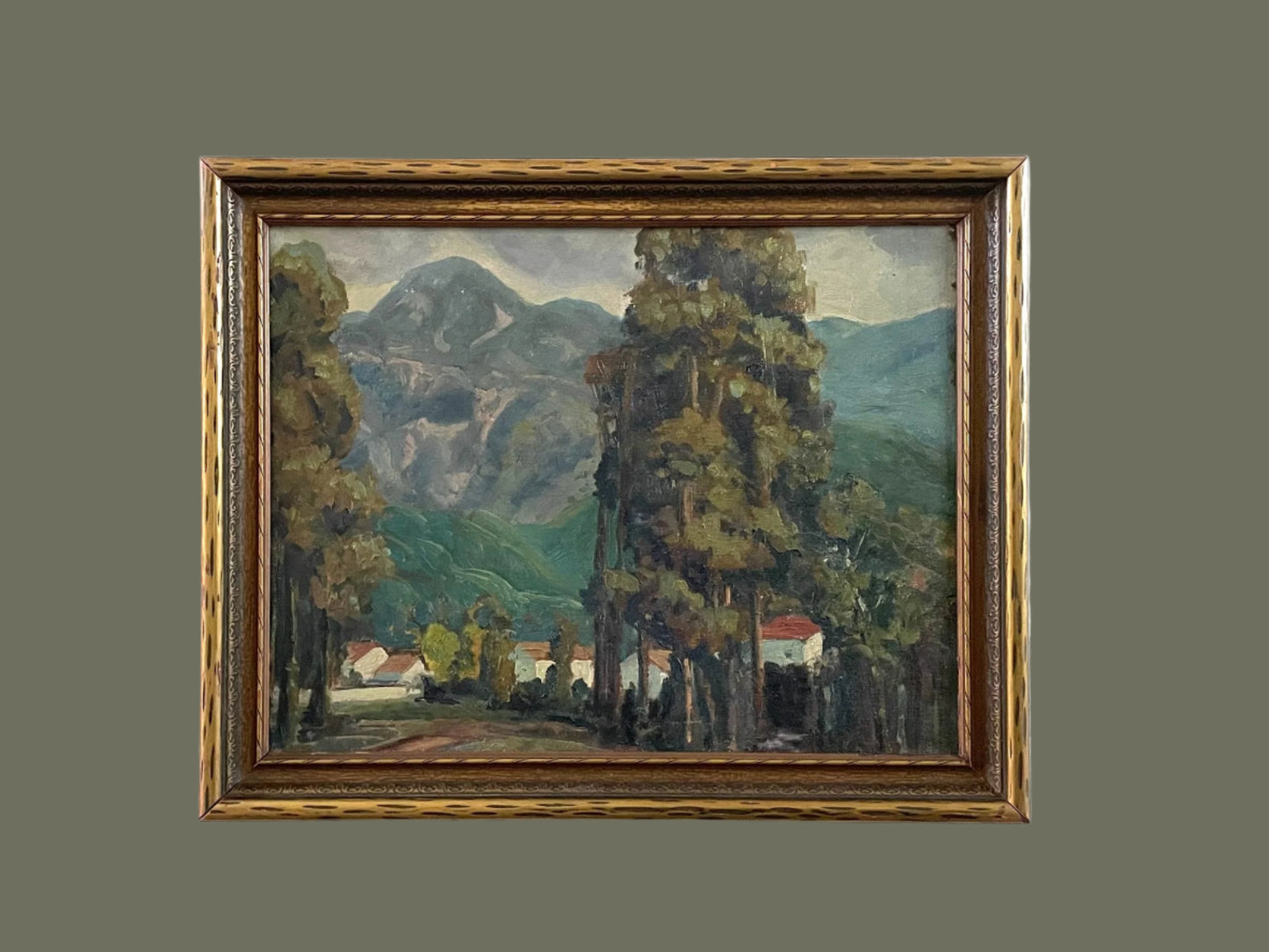 Plein Air Mountain View California Nature Scenery Oil On Canvas