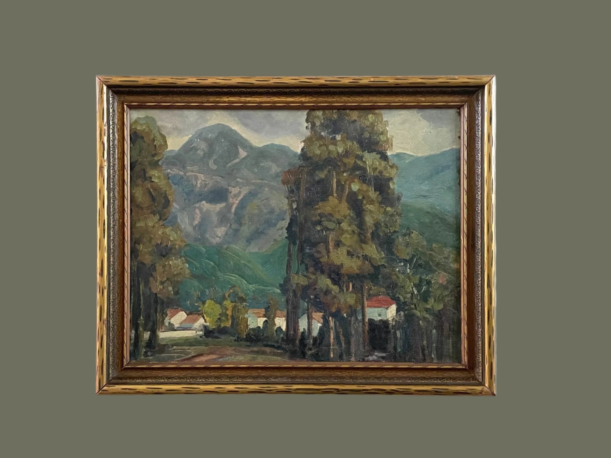 Plein Air Mountain View California Nature Scenery Oil On Canvas