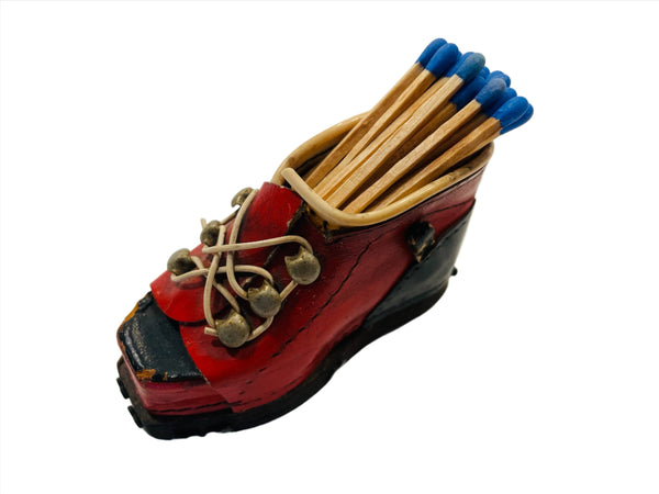 Austrian Design Red Leather Mini Boot loose Match Hold With Brass Nails
