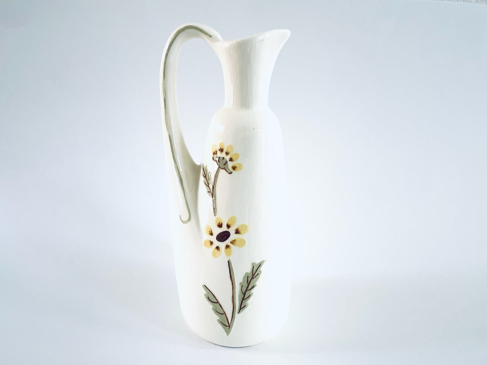 Rorestrand Mid Century Modern Swedish Ceramic Floral Pitcher