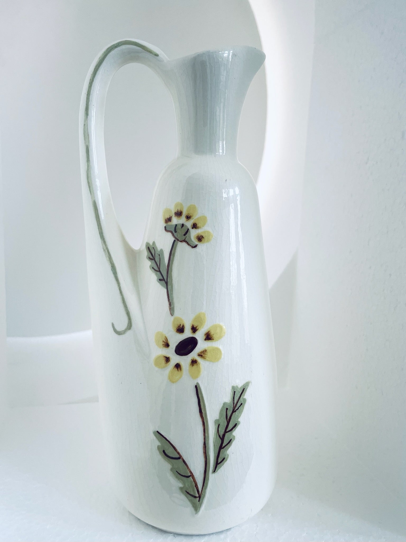 Rorestrand Mid Century Modern Swedish Ceramic Floral Pitcher