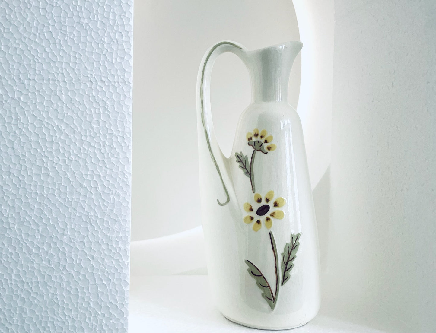 Rorestrand Mid Century Modern Swedish Ceramic Floral Pitcher