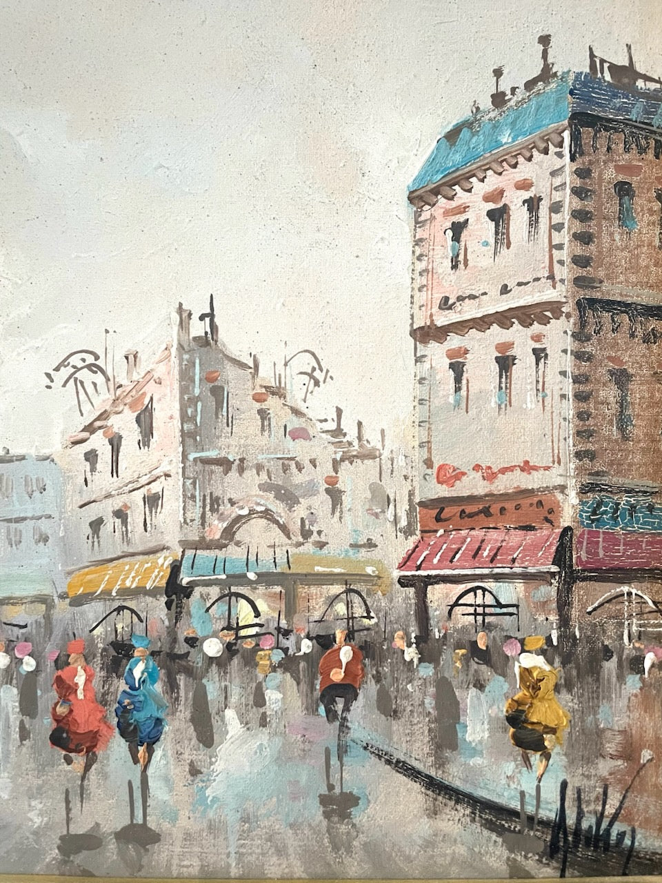 De Vity Impressionist Cityscape View of Paris Signed Painting