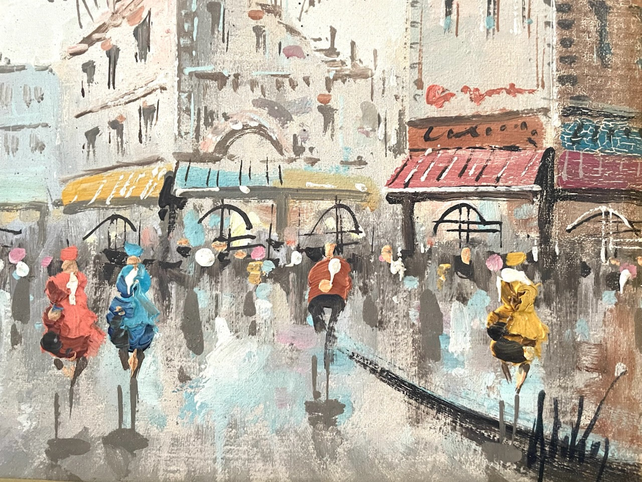 De Vity Impressionist Cityscape View of Paris Signed Painting