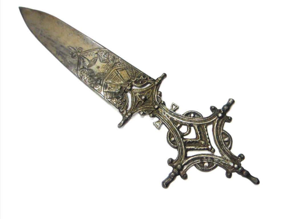 Rococo Style Bookmark Filigree Letter Opener Engraving Star