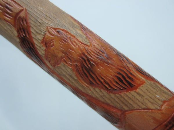 Folk Art Hand Carved Figurative Cane Walking Stick