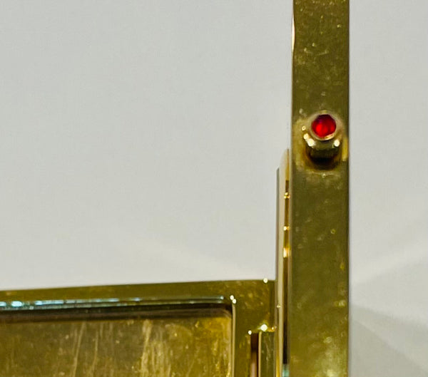 Chass Japan Miniature Quartz Folding Brass Desk Clock