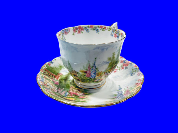 English Teacup Saucer Kentish Rockery Bone China Royal Albert