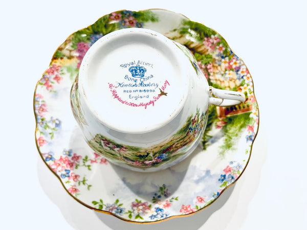 English Teacup Saucer Kentish Rockery Bone China Royal Albert