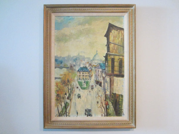 Paris 64 Gata Impressionist Cityscape Oil On Canvas Painting