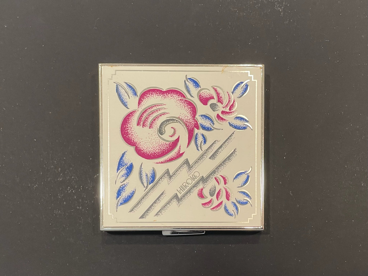 Koshino Hiroko Mirrored Powder Compact Floral Design