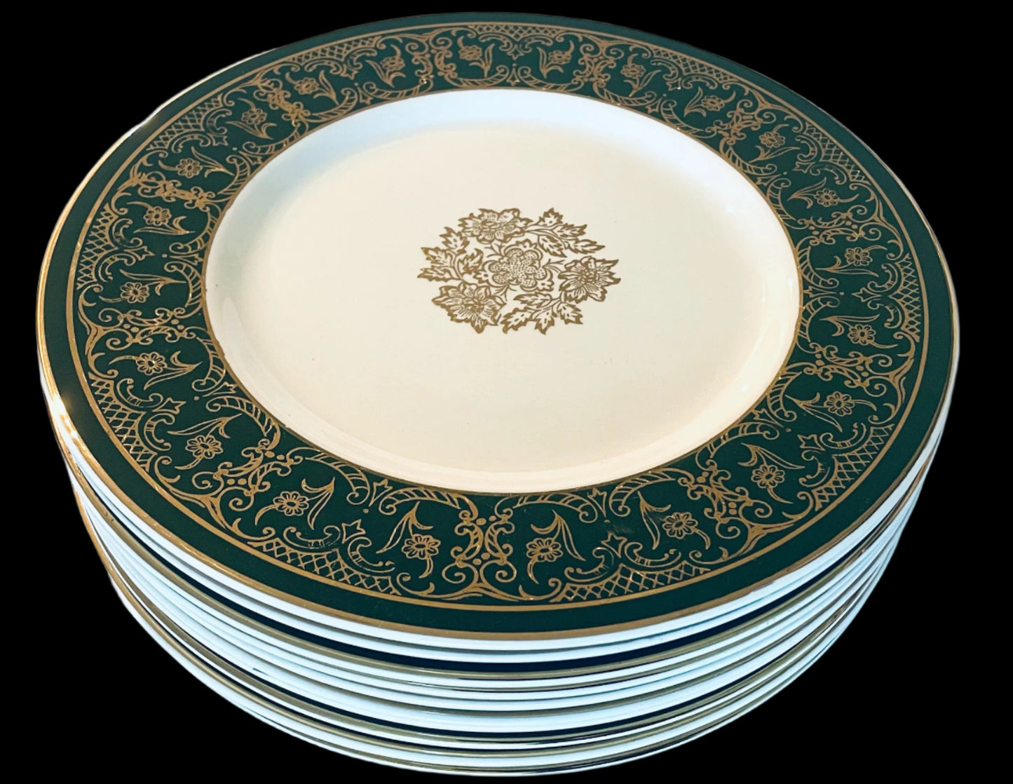 Antique Myott Son and Co Ltd Made In England Set of 10 Dinner Plates