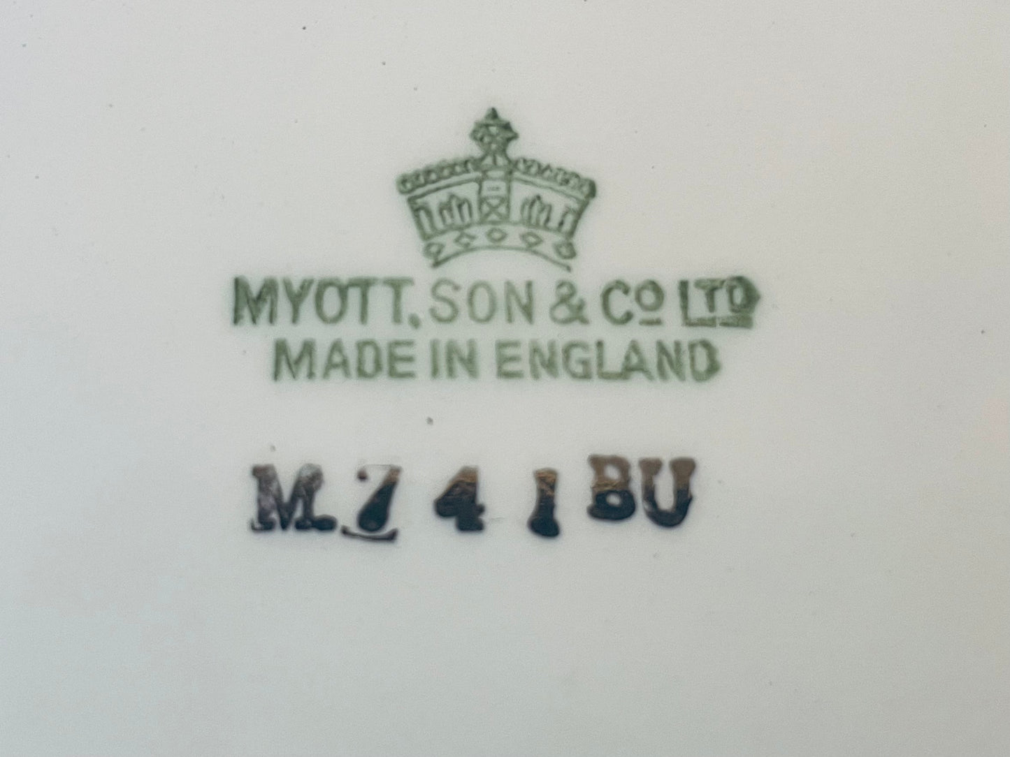 Antique Myott Son and Co Ltd Made In England Set of 10 Dinner Plates