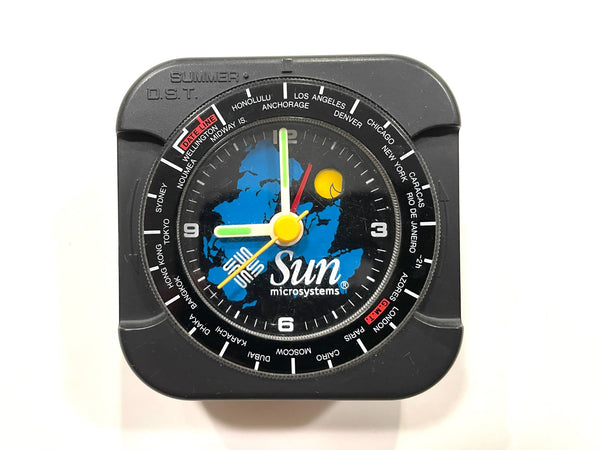 Sun Microsystems Quartz International Time Alarm Travel Clock Made in USA