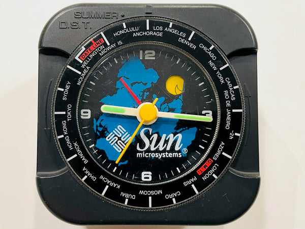 Sun Microsystems Quartz International Time Alarm Travel Clock Made in USA