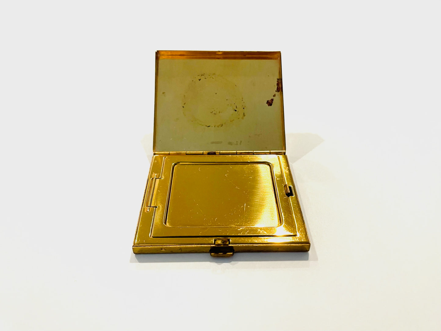 Gold compact mirror With rhinestones 