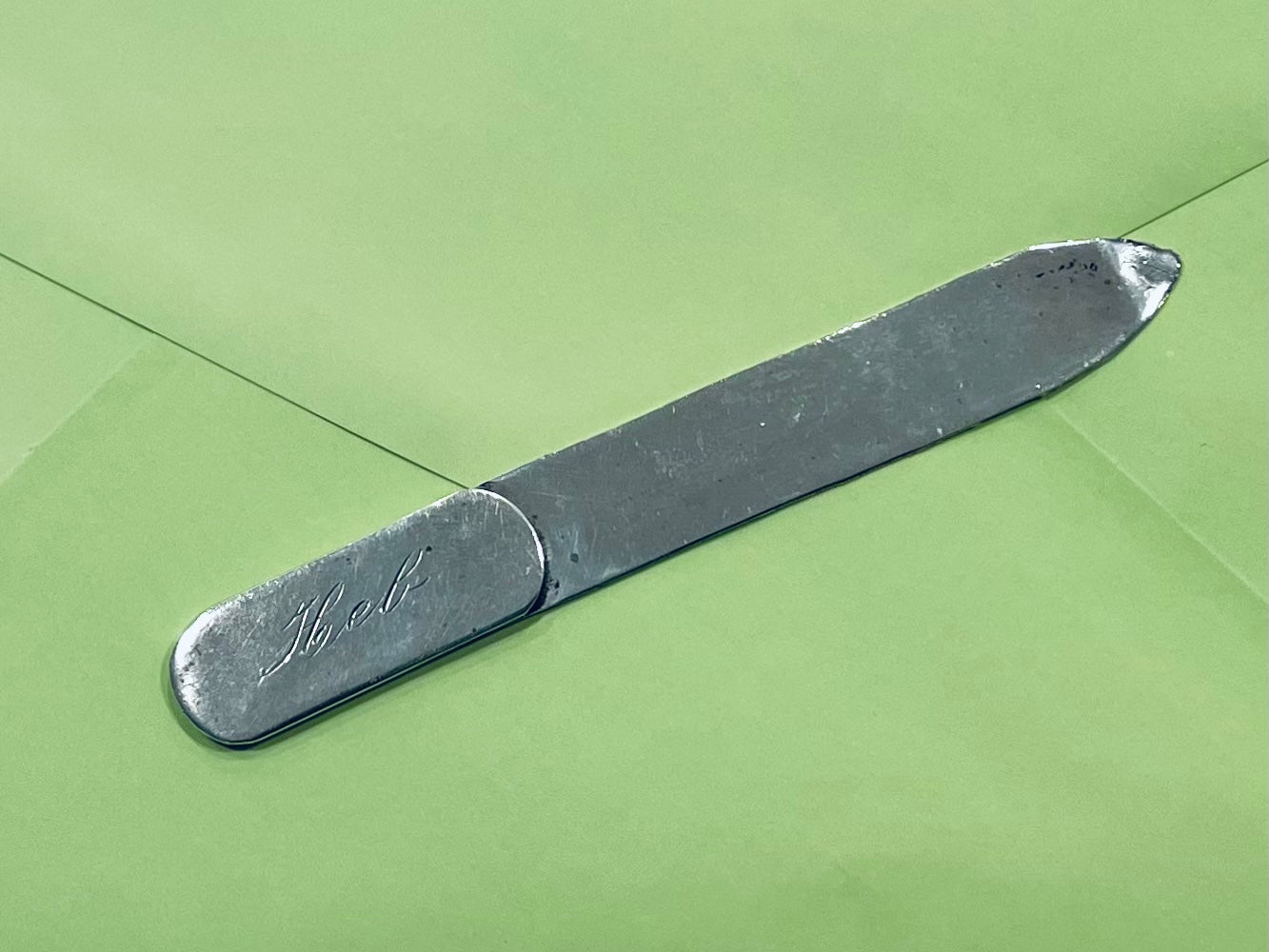 Mexico Silver Monogram Letter Opener Bookmark 
