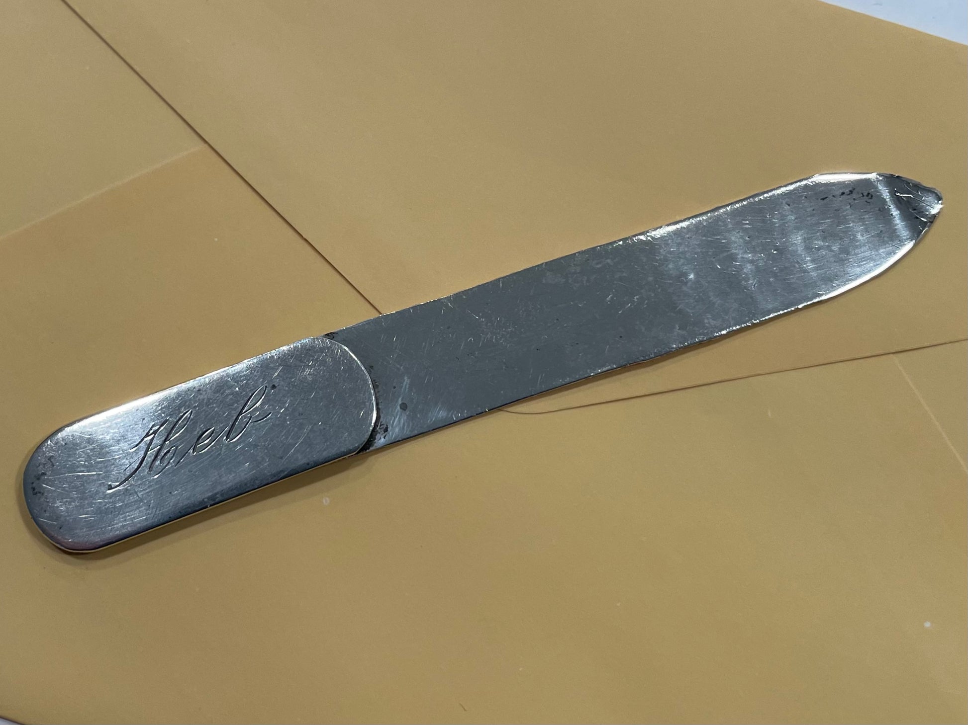Mexico Silver Monogram Letter Opener Bookmark 