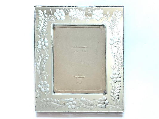 Venetian Hand Carved Floral Mirror Picture Frame 