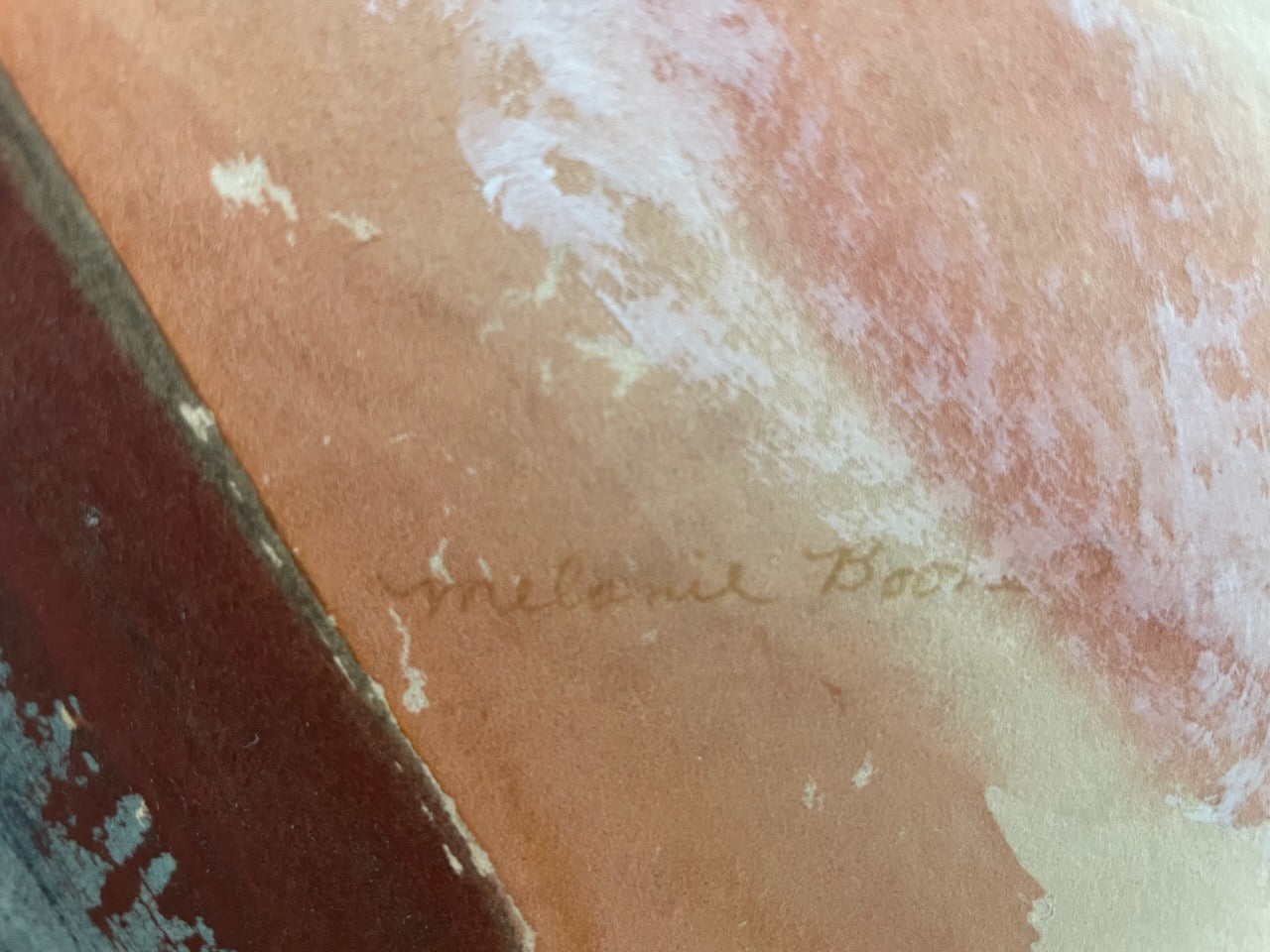 Melanie Boone Indian Portrait Signed Watercolor Gouache Impressionist Native Painting