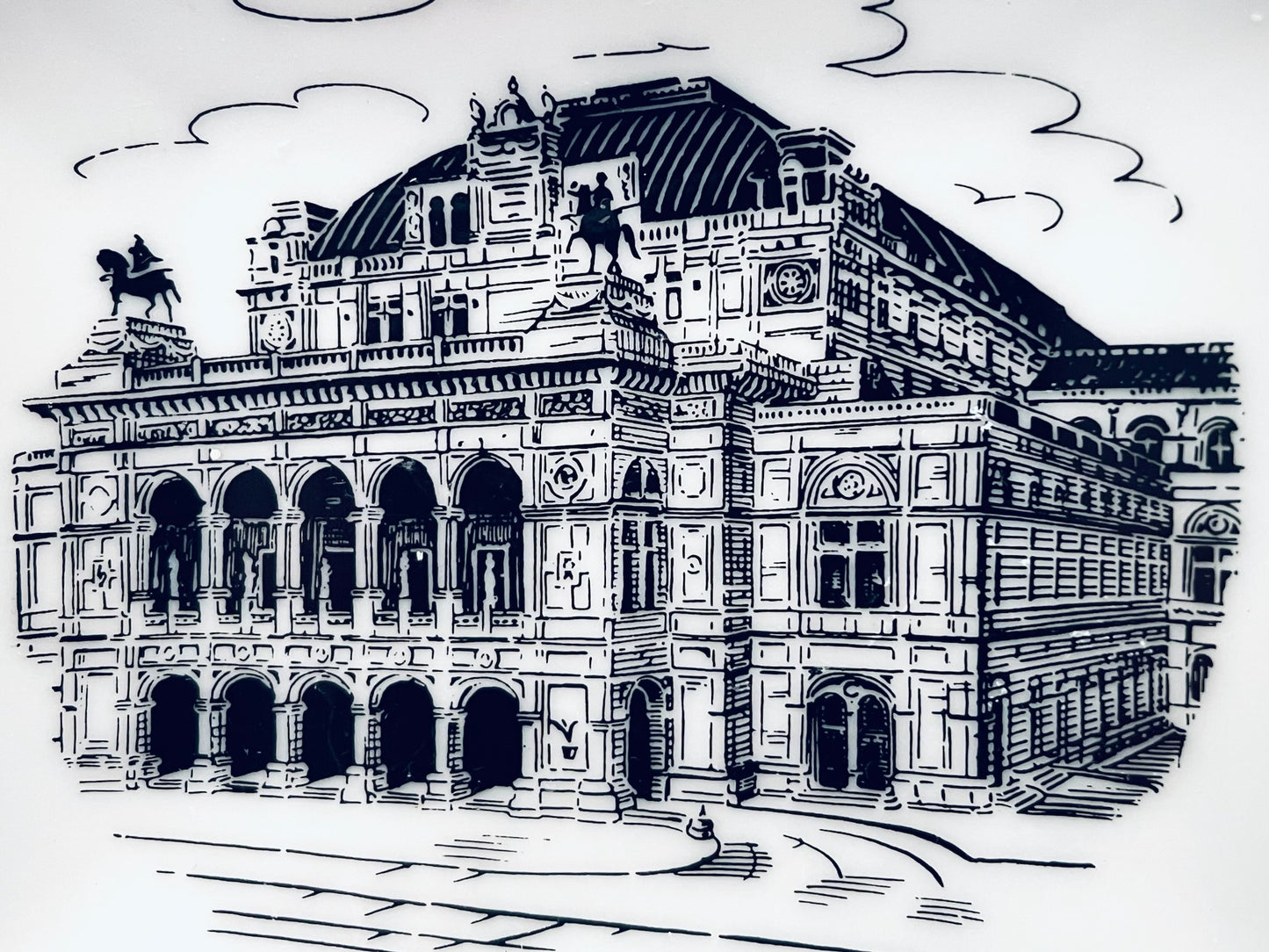 Vienna State Opera House Ashtray Hand Made Hassenpflug Wien Porcelain