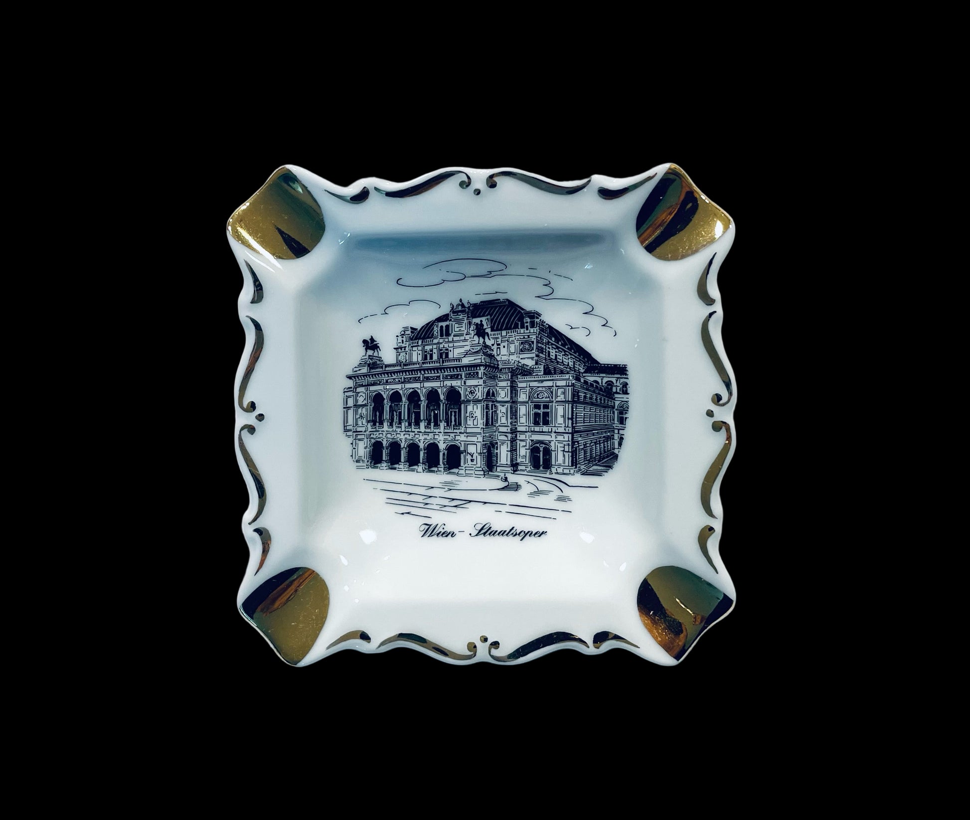 Vienna State Opear House Ashtray Hand Made Hassenpflug Wien Porcelain