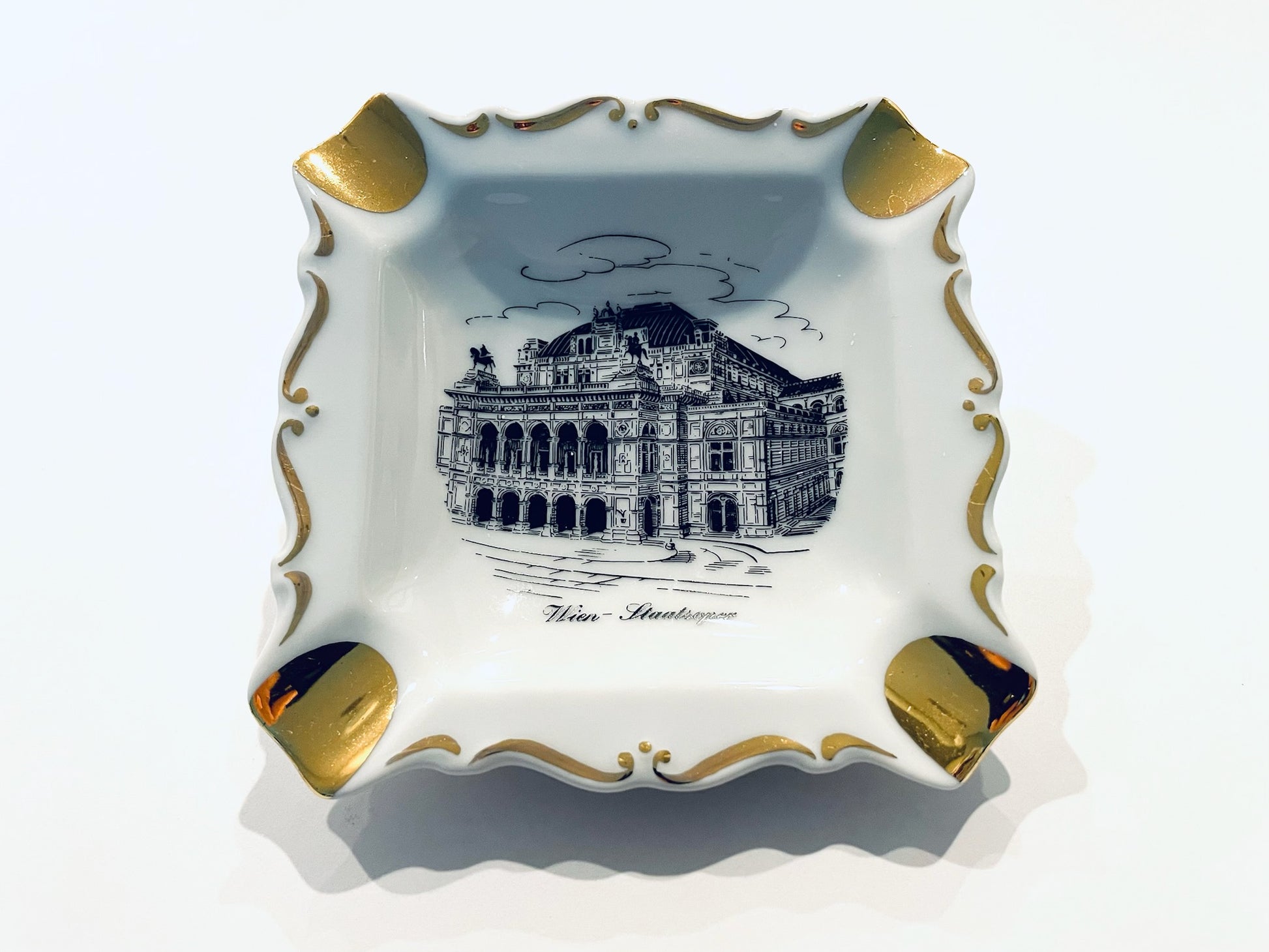 Vienna State Opear House Ashtray Hand Made Hassenpflug Wien Porcelain