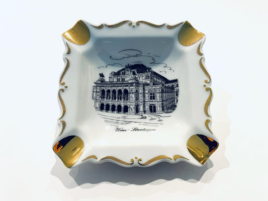 Vienna State Opear House Ashtray Hand Made Hassenpflug Wien Porcelain