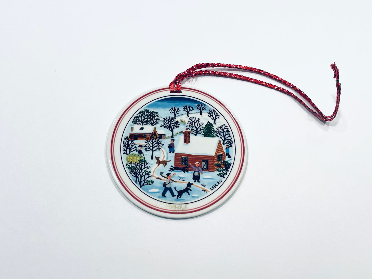 Gerard Laplau Villeroy and Boch Winter Scene Naif Collection Ornaments
