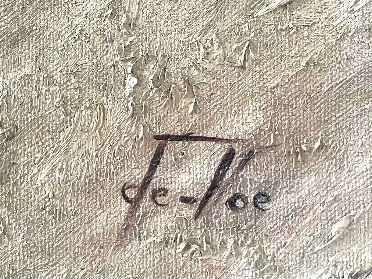 De Voe Equestrian Impresionist Signed Oil On Canvas Polo Game