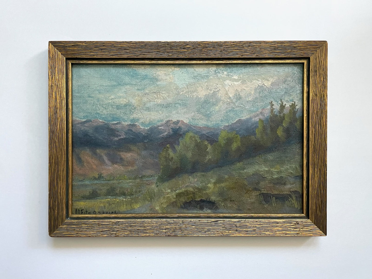 JD Fitzpatrick Landscape Painting Oil On Board Original Frame