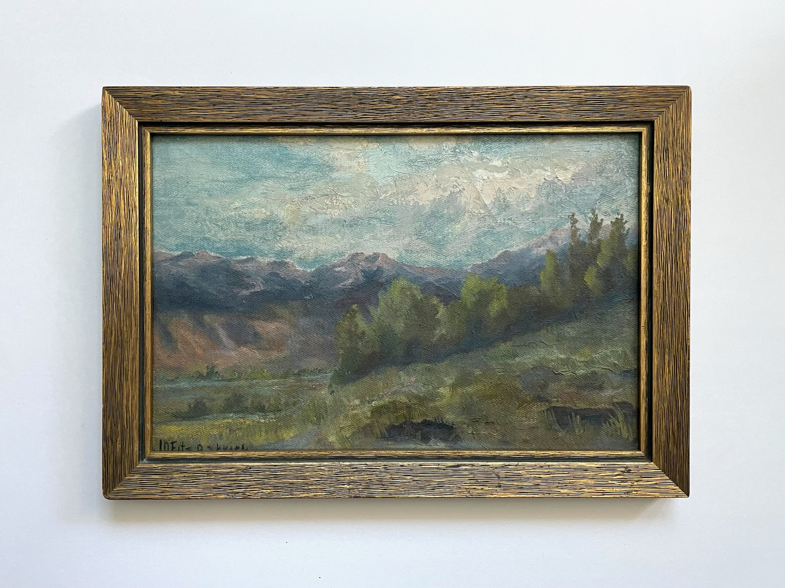 JD Fitzpatrick Landscape Painting Oil On Board Original Frame