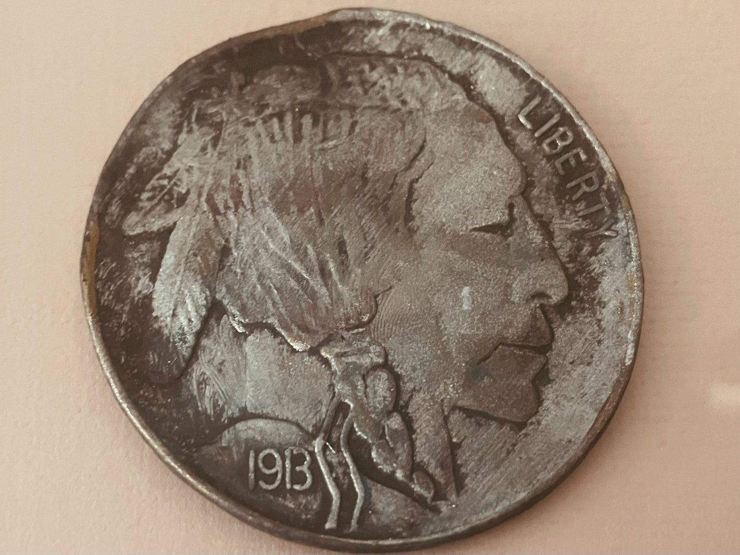 Iconic 1913 Buffalo Nickel American Liberty Encased Framed Art